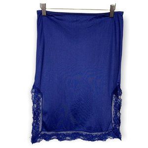 Vintage 60s Mel Lin Nylon Side Vent Lace Slip Medium